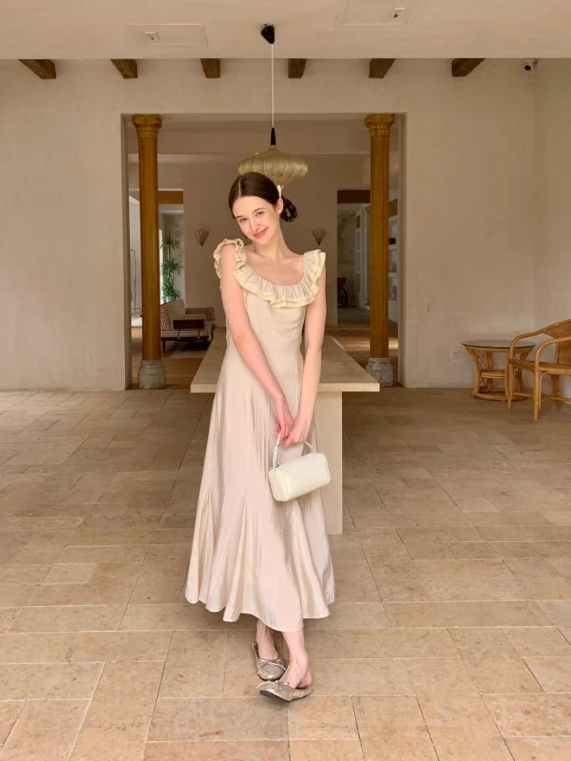 French Chic Spaghetti Strap Maxi Dress | OEM Manufacturer & Bulk Production